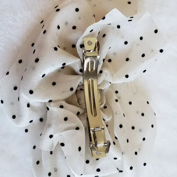 Polka Dot Hair Bow - Picture 2 of 2